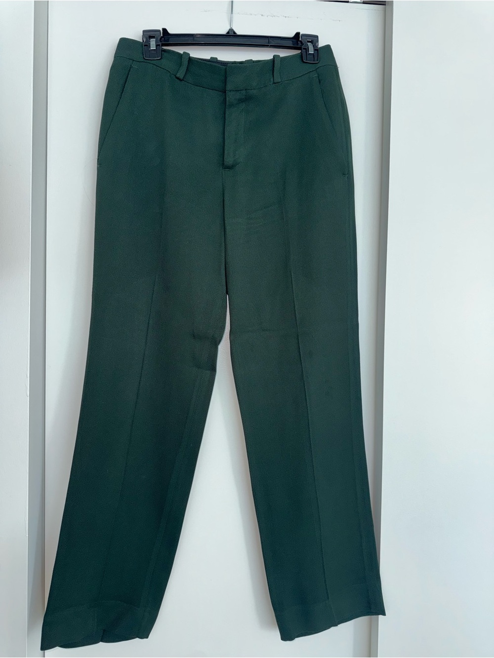 Zara Dark Green Straight-Leg Trousers